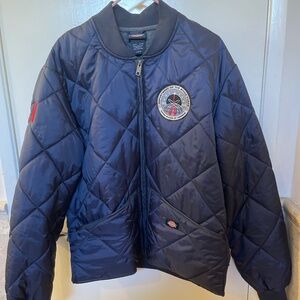 Rare Dickies space force Diamond Quilted Puffer Weather Jacket blue N netflix L